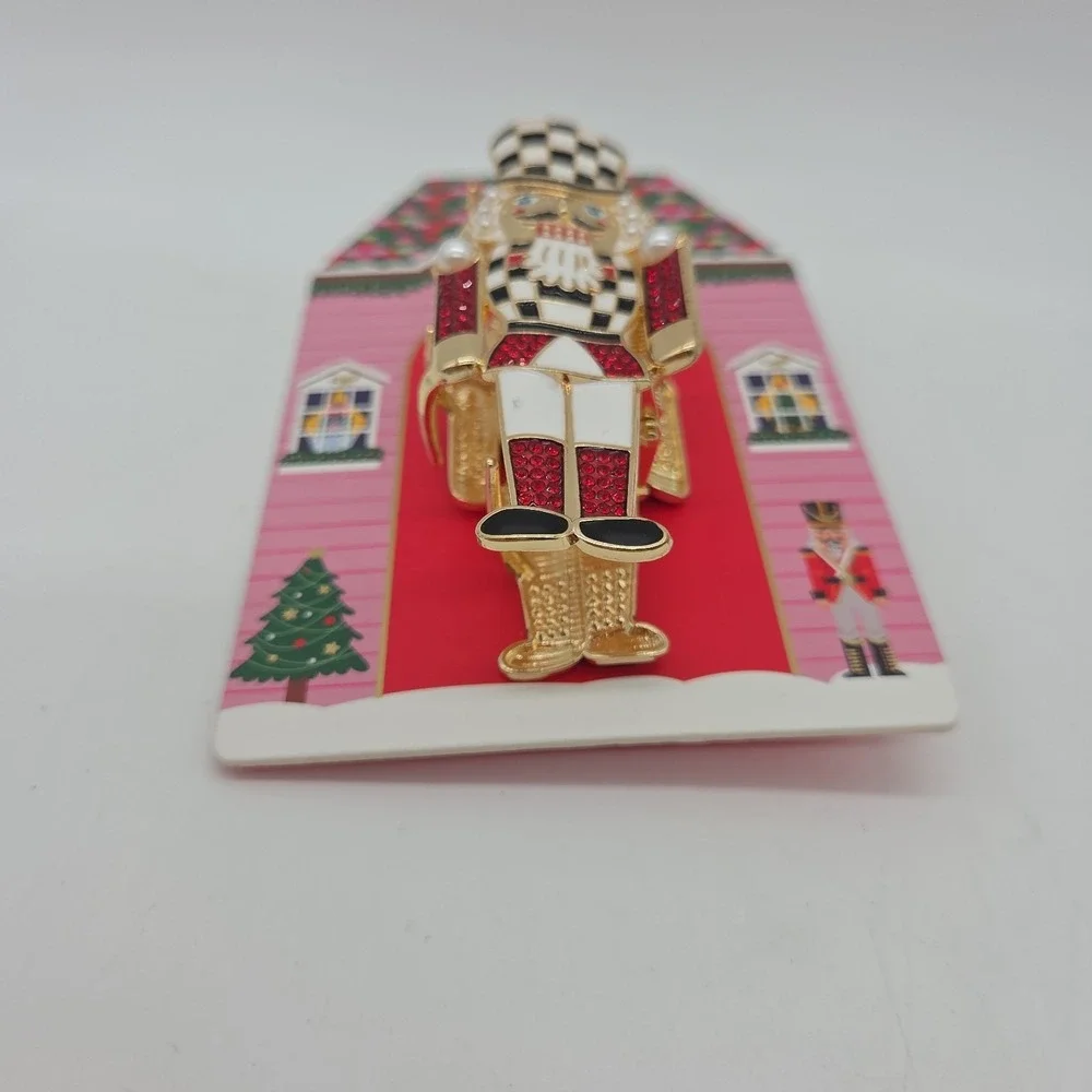 NEW Piper K Nutcracker Rhinestone Christmas Hair Clip